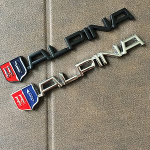 适用于阿尔宾娜车标尾标 ALPINA金属 宝马改装车身贴中网标车标