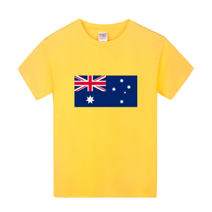 澳大利亚国旗纯棉短袖学生运动会服装夏季款儿童装亲子装男女T恤