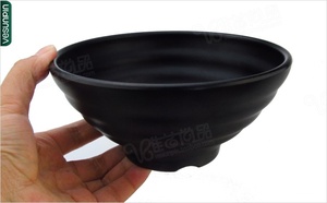 美日嘉宝仿瓷餐具 日式面碗 黑色塑料大汤碗7寸米饭碗 密胺碗C029