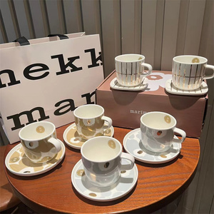 生活需要仪式感~杯子控北欧芬兰轻奢品牌 高档陶瓷咖啡杯套盒水杯