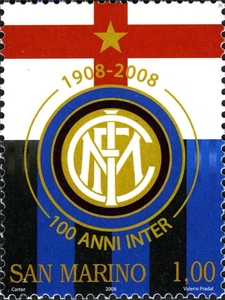 圣马力诺 2008 国际米兰足球俱乐部邮票1全