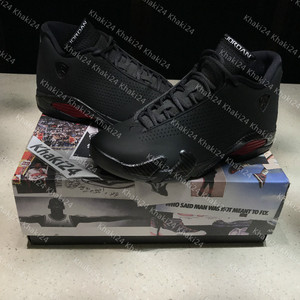 Khaki24 Air Jordan 14 AJ14法拉利黑红黑魂黑武士球鞋BQ3685-001