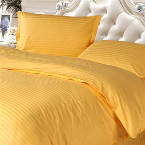 金黄色床单全棉纯棉被套四件套床笠款床上用品三件套床品斜纹纯色