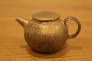日本代购直邮 手工陶器作家 村上跃村上躍 金彩茶壶 急须 小茶壶