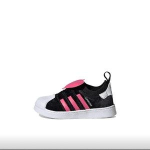 Adidas/阿迪达斯粉色爱心儿童鞋 SUPERSTAR软底贝壳头板鞋 HQ4122