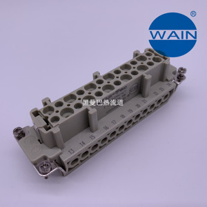 WAIN唯恩 重载连接器  24芯24针母芯 矩形航空插头插座 HE-024-F