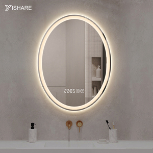 浴室led带灯镜子智能厕所卫浴镜椭圆化妆镜壁挂卫生间镜子梳妆镜