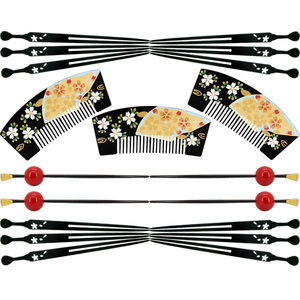 特色日本和服浴衣花魁发簪樱花平打簪亚克力古风发簪套装漫展cos 阿里巴巴找货神器