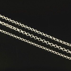 925纯银链条散链DIY手链项链饰品配件珍珠链细滚链圆圈链