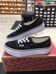 韩国代购VANS AUTHENTIC男女低帮厚底休闲百搭帆布鞋VN0A3AV8BLK