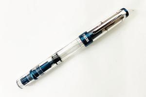 台湾TWSBI 三文堂DIAMOND 580 ALR 铝合金版透明活塞钢笔普鲁士蓝
