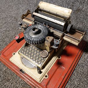 20世纪早期西洋古董铁皮玩具转盘式机械打字机8品可演示童趣民俗