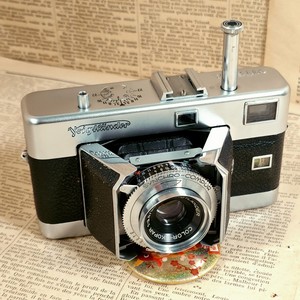 1950古董福伦达石库门双开天线机皮腔机械135胶卷胶片相机快门ok
