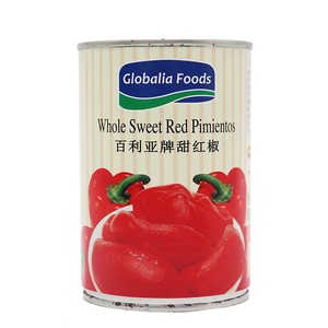 西班牙进口百利亚甜红椒 390g去皮红甜椒罐头去皮辣椒0脂西餐调料