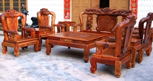 红木家具缅甸花梨10件套沙发大果紫檀料孔雀款战国式12分大沙发