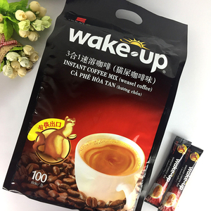 越南进口wakeup威拿咖啡1700g猫屎三合一速溶咖啡100条即溶咖啡粉