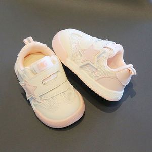 婴幼儿软底学步鞋春季男宝宝鞋子透气防滑女童网鞋0-2岁 魔术贴新