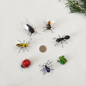 仿真昆虫装饰创意虫子摆件青蛙 蚂蚱 七星瓢虫摆件蜜蜂模型工艺品