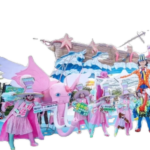 主题乐园巡游服装游乐园景区粉色西装演出服装音乐节演出服装