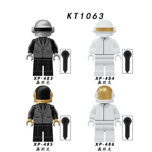 KT1063流行音乐蠢朋克乐队拼装积木人仔益智儿童玩具MOC袋装男孩
