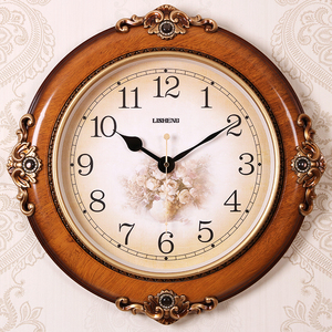 新款美式钟表静音挂钟客厅装饰创意表家用欧式复古时钟大气墙壁钟