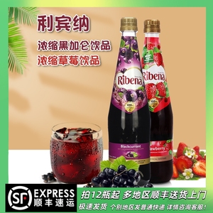 利宾纳黑加仑子汁1L葡萄草莓汁浓缩饮料原浆马来西亚进口调酒商用