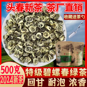 2024年新茶云南特级碧螺春绿茶浓香型滇绿明前春茶散装茶叶500g