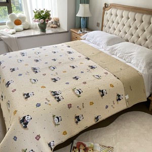 特惠床单韩国儿童床盖双面斜纹纯棉砂洗被水洗被绗缝被衍缝床垫