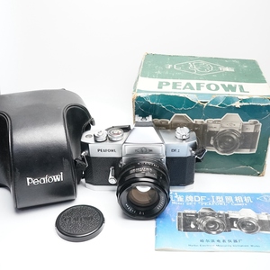 少见Peafowl 孔雀DF-1 照相机古董胶片135胶卷单反带纸盒收藏熊猫