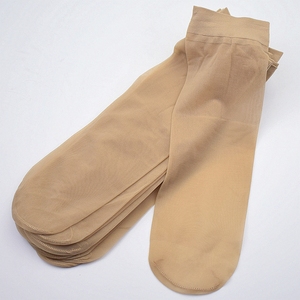10双装宝娜斯包芯丝短袜脚尖透明短丝袜女袜夏季薄款肤色袜子