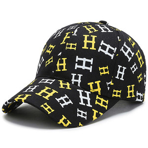 帽子男女春夏秋季H字母棒球帽运动款可调节60厘米头围遮阳帽欧美
