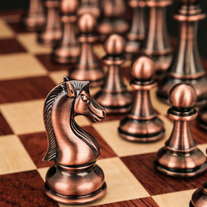 金属国际象棋实木折叠棋盘小学生成人比赛专用超大号西洋棋chess
