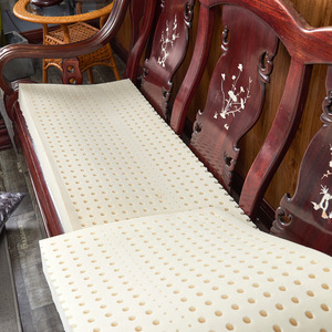 定做加厚红木沙发垫乳胶坐垫防滑软垫实木老式沙发三人椅垫可定制