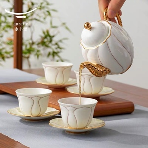 永丰源盛世玉兰7头10头陶瓷茶壶茶杯组合下午茶套装