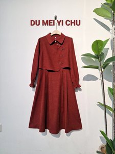歌菲莉雅/GF-61010/假两件中国风盘口气质连衣裙2024春季新款