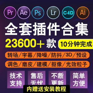 PS/AI/CDR/PR/AE/LR/FCPX/C4D/ED插件全套合集设计工具winmac软件