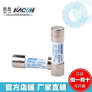 品牌正品韩国凯昆KACONΦ10×38mm熔芯熔断器保险丝KFS-B保险陶瓷