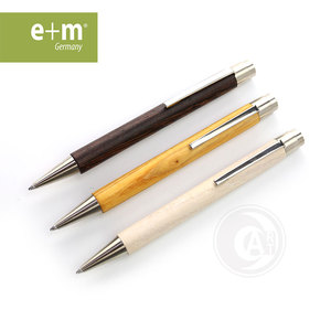 （ART）德国e+m 派克式 Vivo手工复古原木金属笔夹圆珠笔 原子笔