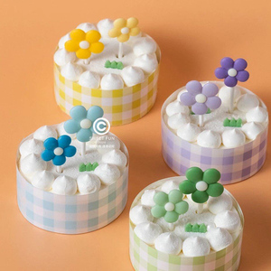 小花系列翻糖模具花朵小草巧克力硅胶模具diy杯子蛋糕装饰 滴胶模