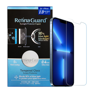 台湾RetinaGuard视网盾蓝光膜适用于iPhone4ProMax护眼膜钢化13Pro透明贴膜15玻璃膜