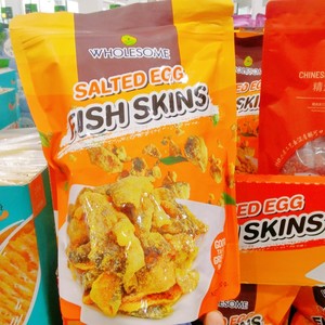 上海山姆代购泰国进口咸蛋黄鱼皮180g优质巴沙鱼皮片小零食薄酥脆
