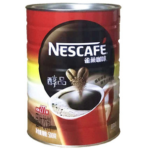 雀巢咖啡醇品速溶咖啡500g克罐装黑咖啡纯咖啡