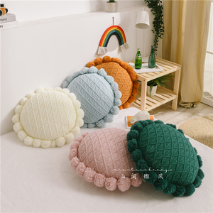 摩洛哥风格抱枕北欧INS章鱼圆形球球针织沙发床头靠垫民宿装饰枕
