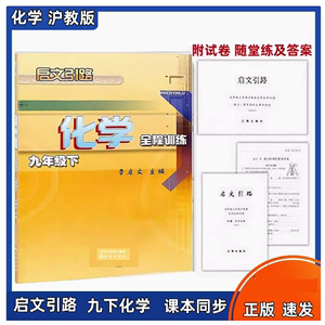 2024版启文引路九下化学全程训练沪教附试卷正版沈阳出版社李启文