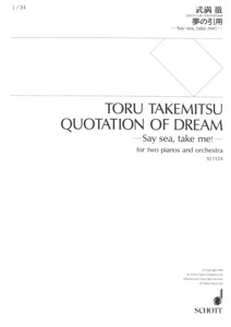 武满彻 takemitsu Quotation of Dream (1991) Say sea 乐队总谱