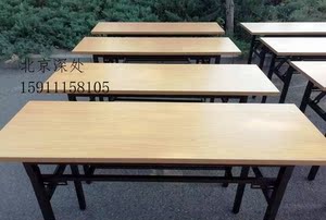 双层折叠台 餐桌 培训机构学生长桌 学校书法桌子 托管班 教室桌