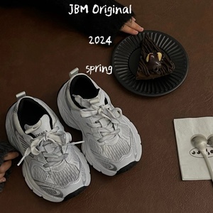 JBM 2024春新款亲子鞋男童老爹鞋中大童运动鞋女童学生轻便跑步鞋