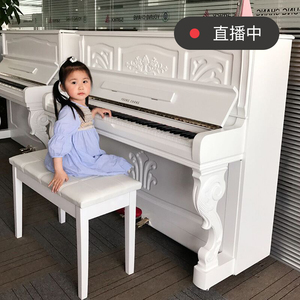 韩国原装进口二手钢琴英昌U121立式儿童成人家用专业考级演奏白色