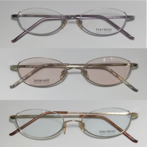 日本产 vera wang v04 倒框 下半框 近视眼镜框眼镜架 小框