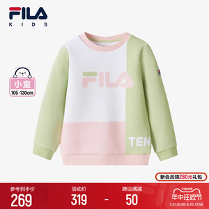 FILA KIDS斐乐童装女小童卫衣2024春季新款儿童运动网球套头上衣